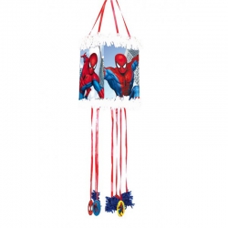 Piñata de Spiderman llena de cuches, gominolas, caramelos, globos... 